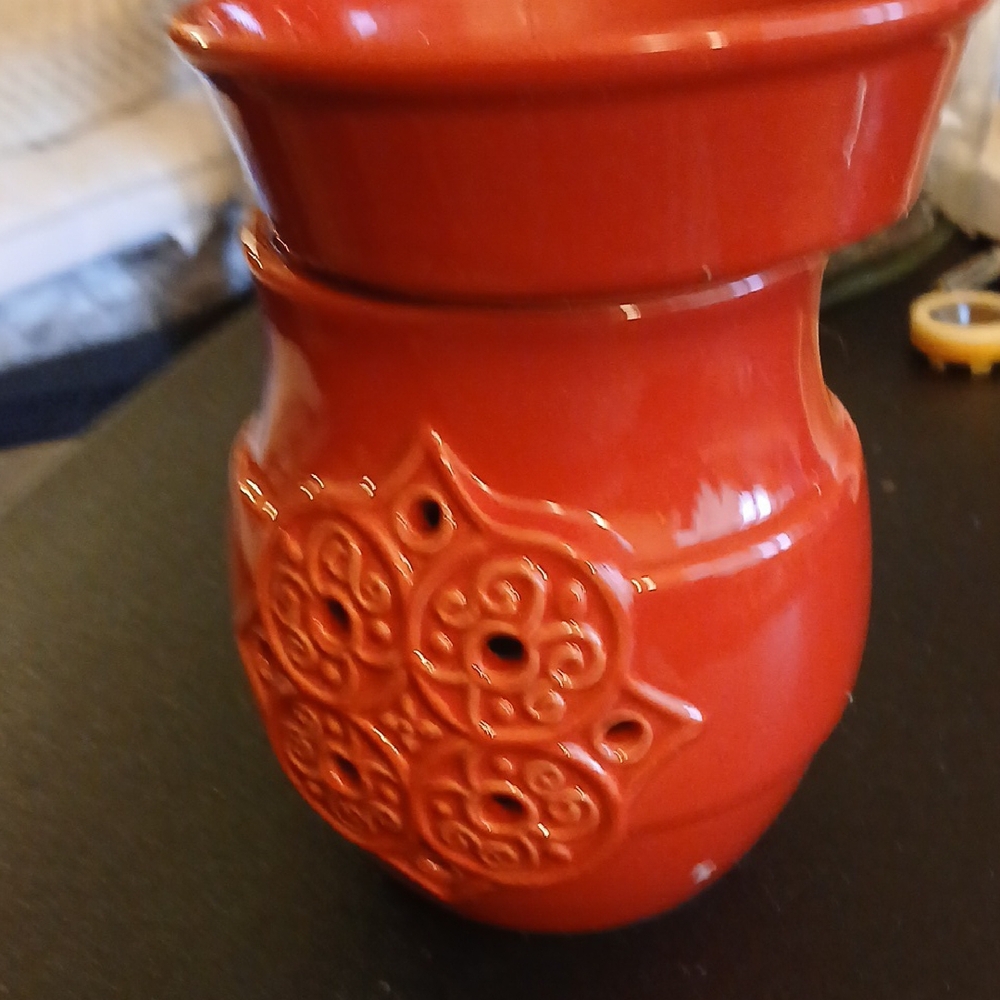 Red Ceramic Decorative Vase